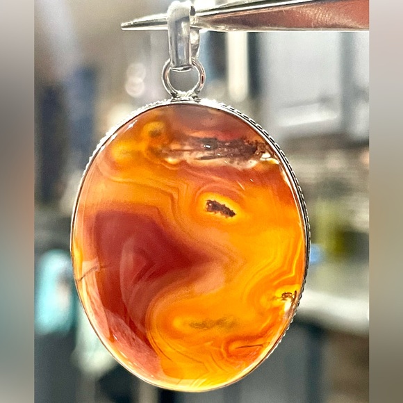 Sardonyx Rusty Brown Pendant - Picture 5 of 10